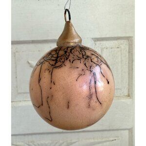 Vintage 90's Navajo Art Pottery Horse Hair Clay Christmas Ornament